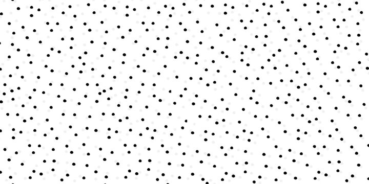 Seamless polka dot pattern. Vector pattern with black circles on white background.