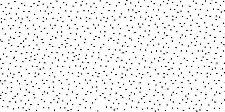 Seamless polka dot pattern. Vector pattern with black circles on white background.