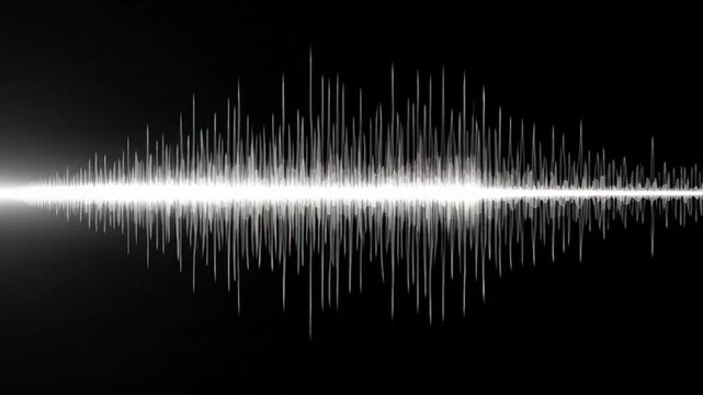 sound wave audio visualization abstract black background technology concept