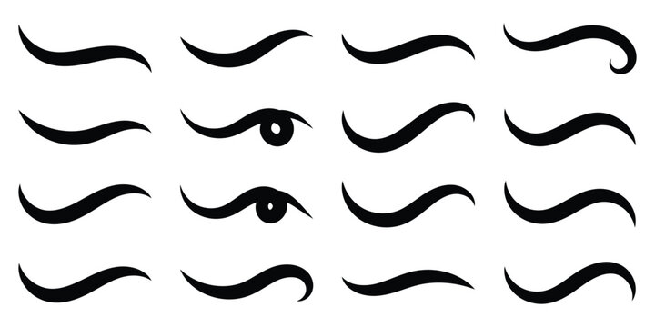 Text tails swoosh baseball sign typography font curve tails. Swoosh and swash typography tail shapes with dynamic retro wave lines. Collection of baseball script swooshes, tails, and underlines. Eps10