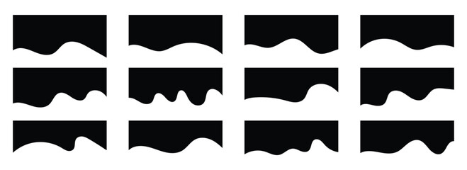 Collection of black border ornaments. Vector divider use for poster, greeting card, brochure, banner, charter. Separators shapes website presentation set. Divider isolated on white background. Eps10 © Luna Visuals