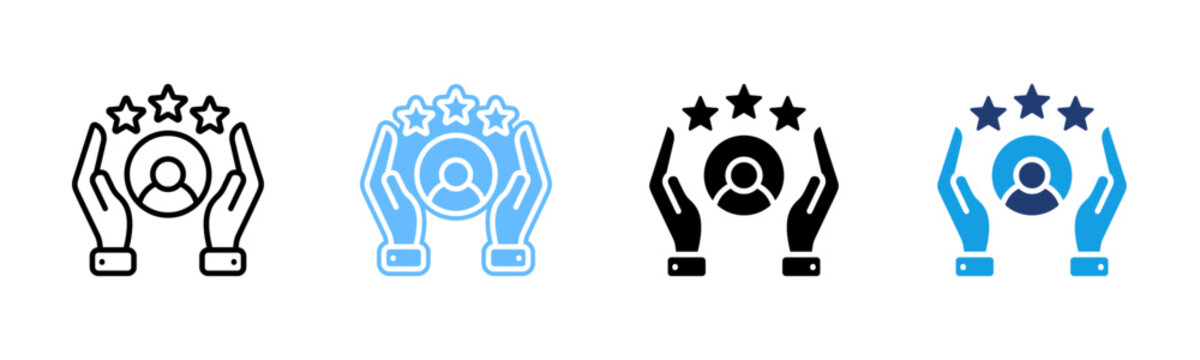 Customer Loyalty icon set multiple style collection