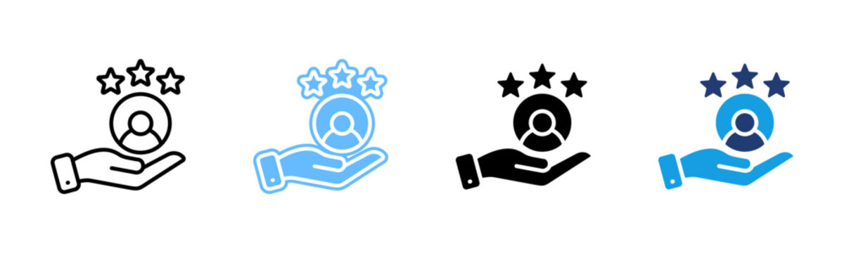 Customer Satisfaction icon set multiple style collection