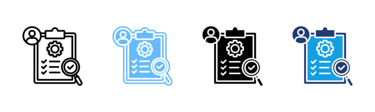 Performance Appraisal icon set multiple style collection