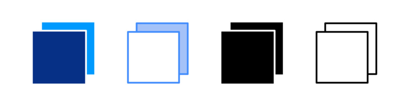Copying Multiple Style Icon Set Vector 