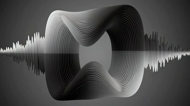 3D Sound Wave Visualization with Reflections.
