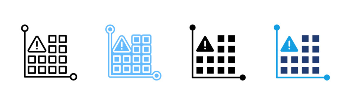 Risk Matrix icon set multiple style collection