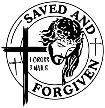 Saved and forgiven svg