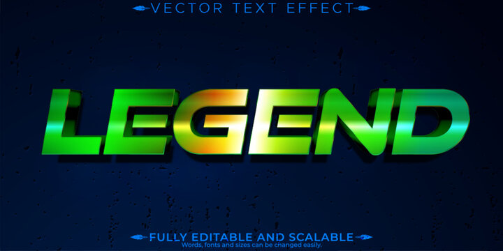 Battle editable text effect, editable war and legend text style