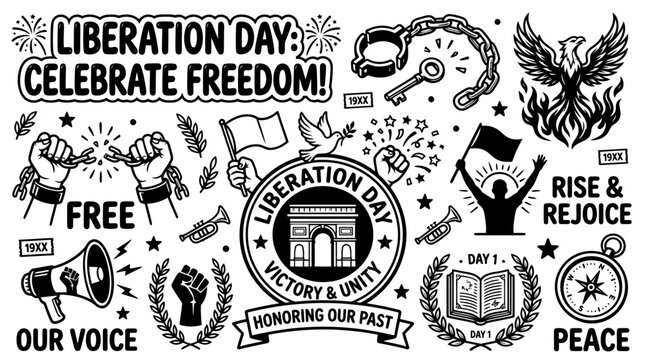 Liberation Day Celebration, Freedom, Victory, Unity, Peace, Rise