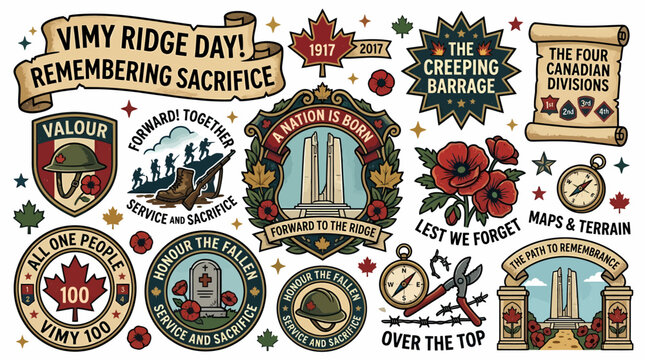 Vimy Ridge Day Remembrance Sacrifice Canadian History Poppies