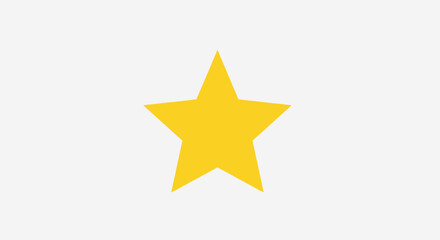 Obraz premium Yellow Star Icon Simple Design Element.