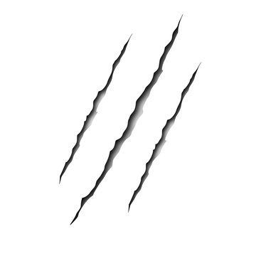 Ground cracks, breaks on land surface isolated background