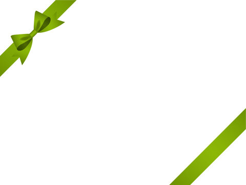 リボン蝶大、斜F、m4黄緑