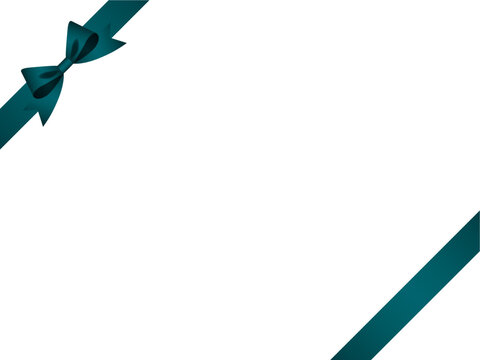 リボン蝶大、斜F、m16青緑