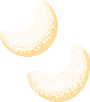 putri salju snow white crescent cookies moon shaped indonesian delicacy snack on eid mubarak for sharing