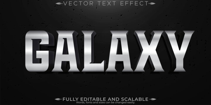 Space text effect, editable gaming and cyber text style