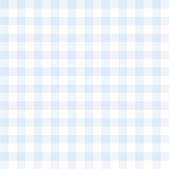 Blue gingham check pattern background, cute seamless pastel grid texture
