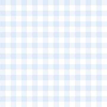 Blue gingham check pattern background, cute seamless pastel grid texture