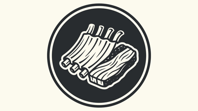 Vintage Style Ribs and Brisket Icon