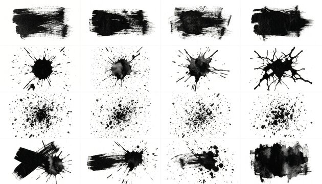 Graphic Abstract featuring Heavy Ink Splatters