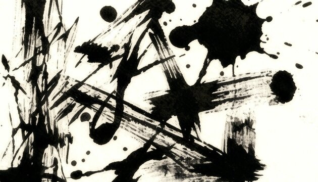 Bold Ink Splatter and Stains Abstract Background