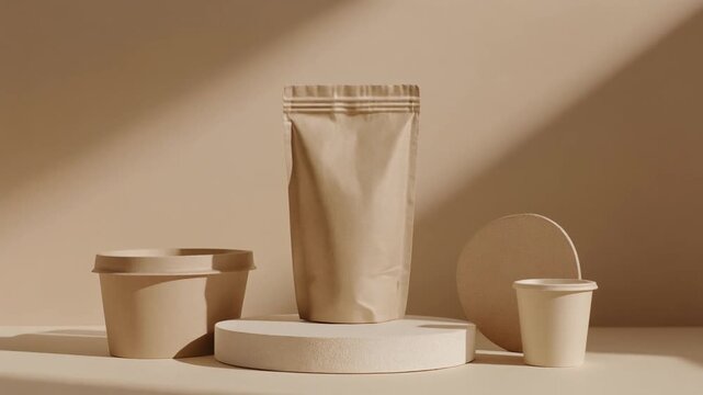 Cosmetic packaging mockup skincare product branding minimal design