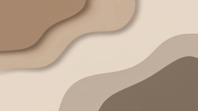 Abstract beige layered paper cut background minimal organic shapes design