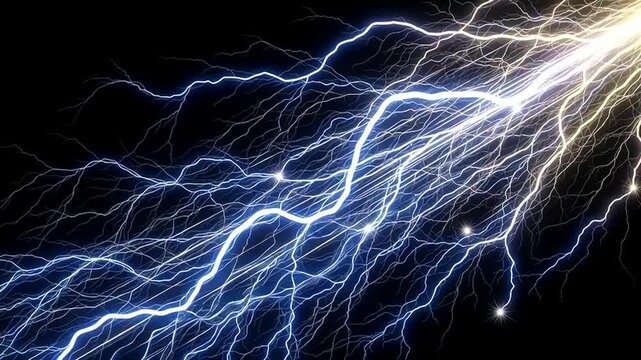 Electric Lightning Bolt Energy Power Storm.