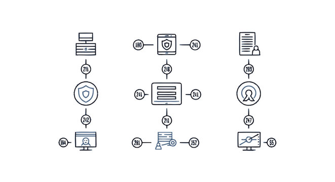 Conceptual illustration of data security, protection, and privacy measures.