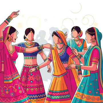 Women in Traditional Indian Dance Costumes 6.