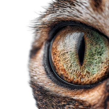 Close-up cat eye green iris detail wildlife pet animal texture macro photography