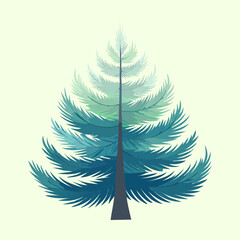 Dense evergreen tree for windbreak landscape planning forest conservation awareness mountain resort branding and nature theme art for educational resources © color