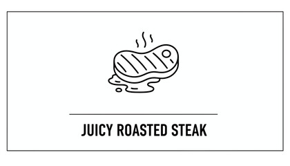 Fototapeta premium Juicy Roasted Steak Icon - Delicious Meat Dish Graphic