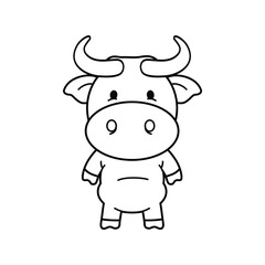 Fototapeta premium Buffalo black and white.eps