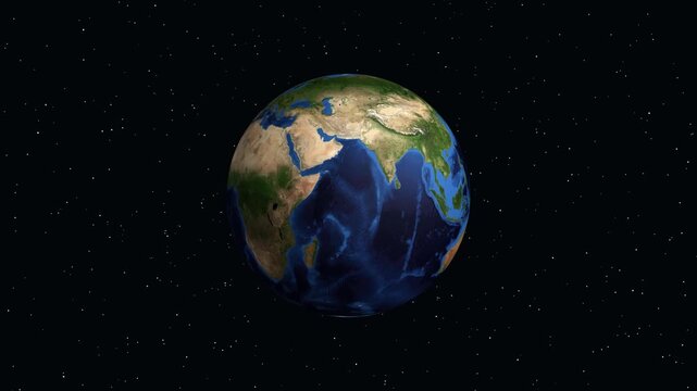 Digital Earth Zoom Animation to Nellore City in Andhra Pradesh India
