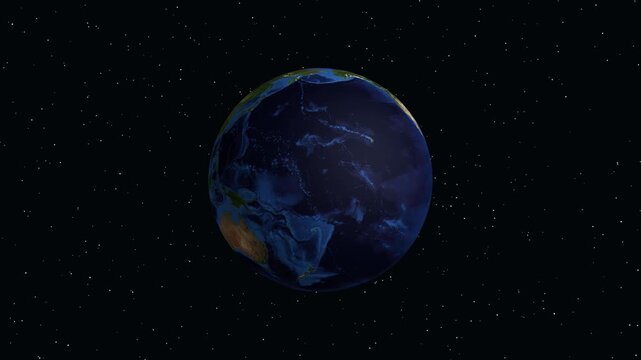Animated Globe Zooming into Eugene Oregon with Data Overlay