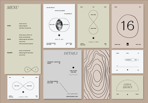 Modern Wedding Suite with Celestial Theme