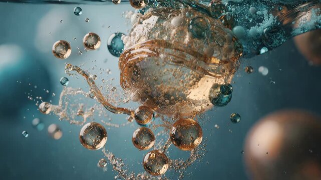 Medium shot capturing solventborne paint additive microdispersion in action focusing on vibrant milling dispersants blending with defoamers for durable highperformance coatings.