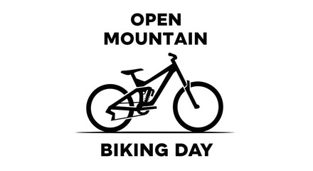 Fototapeta premium Mountain Biking Event Day Illustration Of Bike Silhouette Perfect For Promotional Purpose