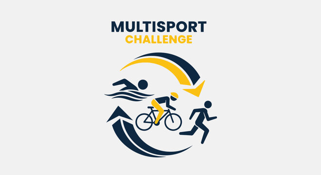 Multisport Challenge: Triathlon Athlete Embracing the Swim, Cycle, And Run Activities