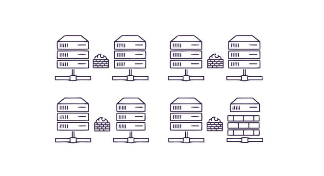 Data Servers Representing Information Technology and Modern Digital Storage.