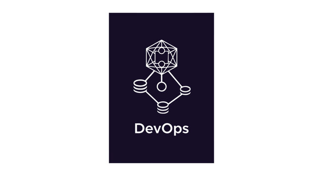 DevOps Icon Depicting Data Flow and System Integration.