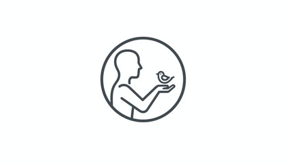 Fototapeta premium Person holding a small bird in hand, symbolizing care, nature, and connection