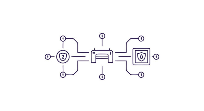 Digital Security Network - Conceptual Illustration of Data Protection.