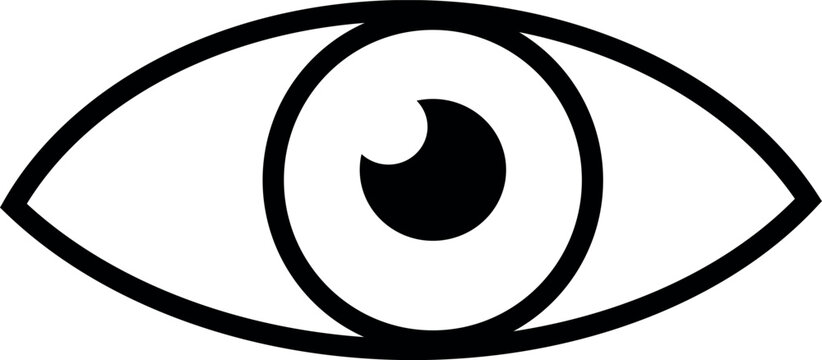 Eye icon vector view icon