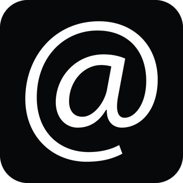 Minimalist @ Icon Vector for Contact Information
