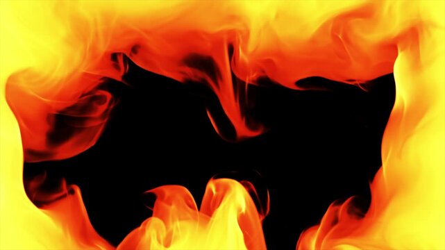 Fire frame element flame border visual effect