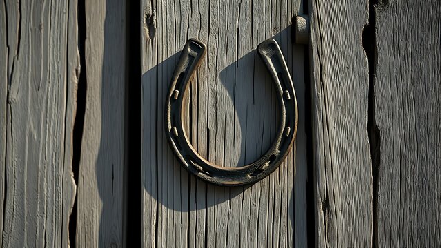 criminalizing. A single faded horseshoe on weathered barn siding, peeling paint, soft natural light, symbolic of past labor. safety posters.
