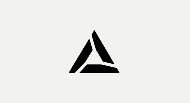 Geometric triangle logo design element.